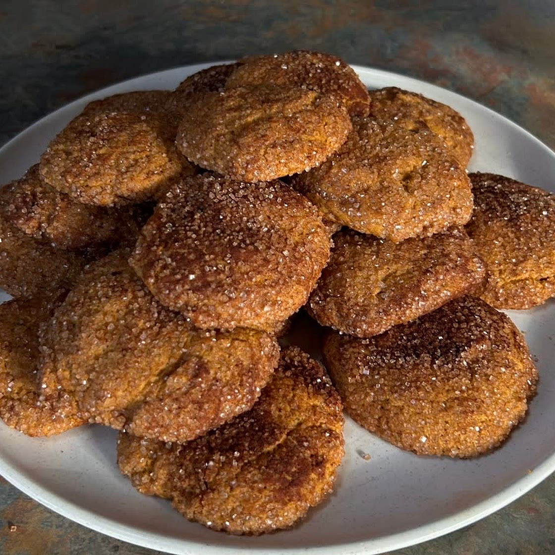 pumpkin-cinnamon sugar soft baked cookies