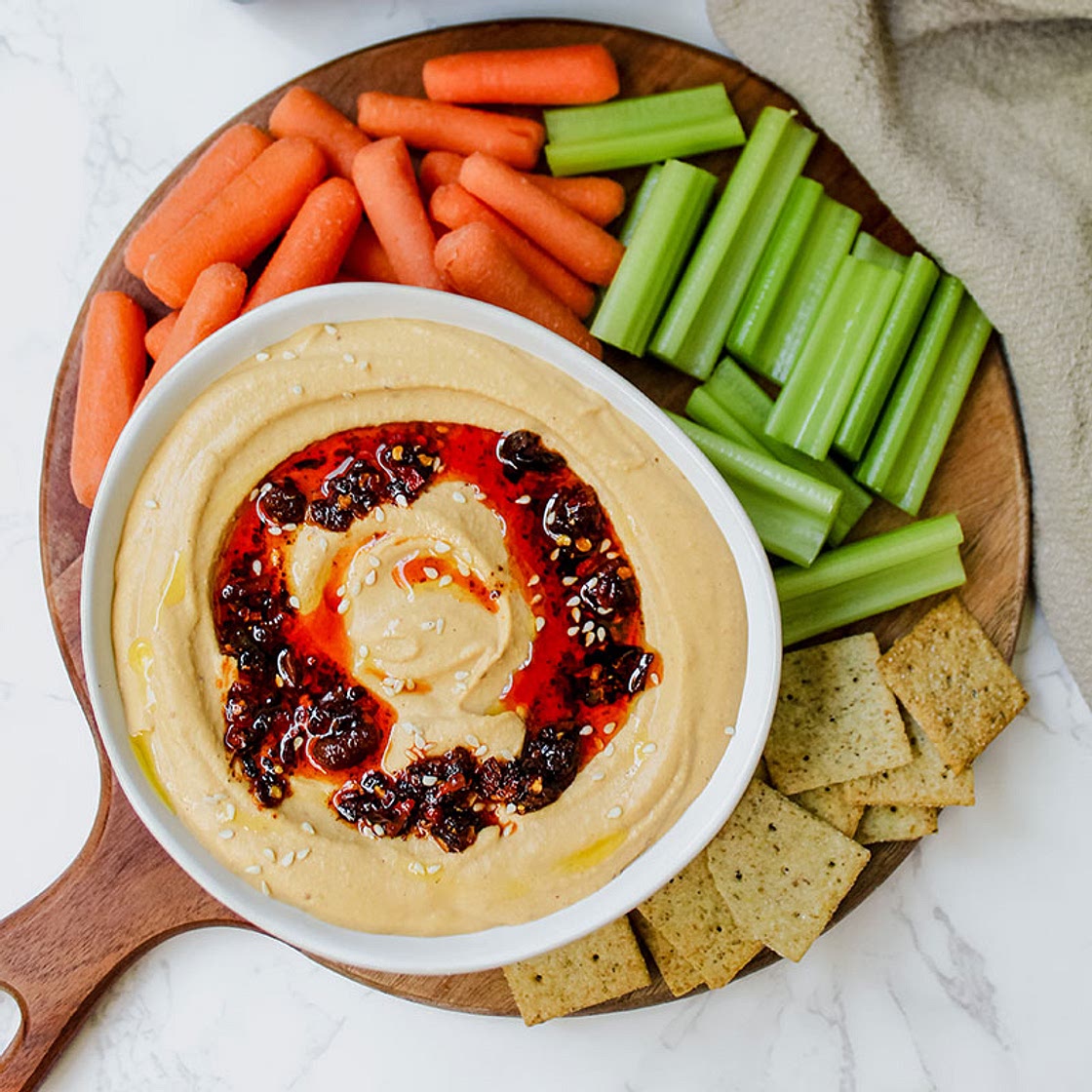 Chili crisp hummus