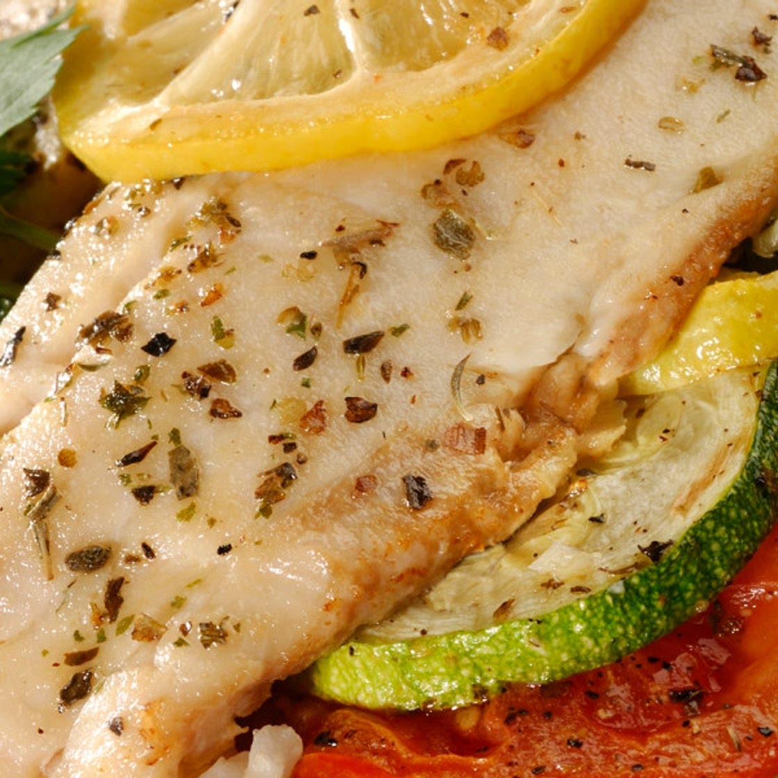 Baked Lemon Herb Tilapia with Roasted Vegetables