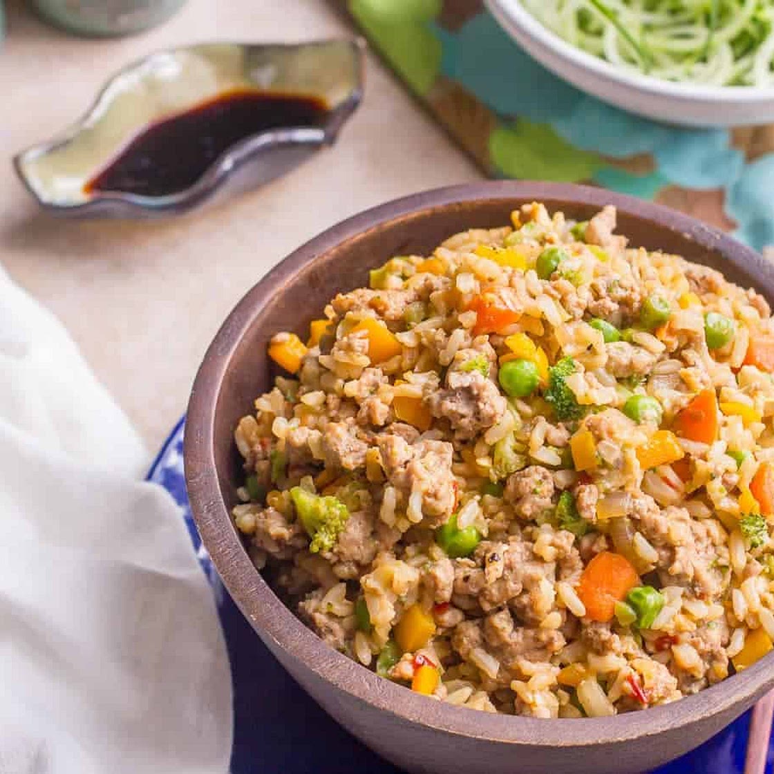 Spicy pork fried rice