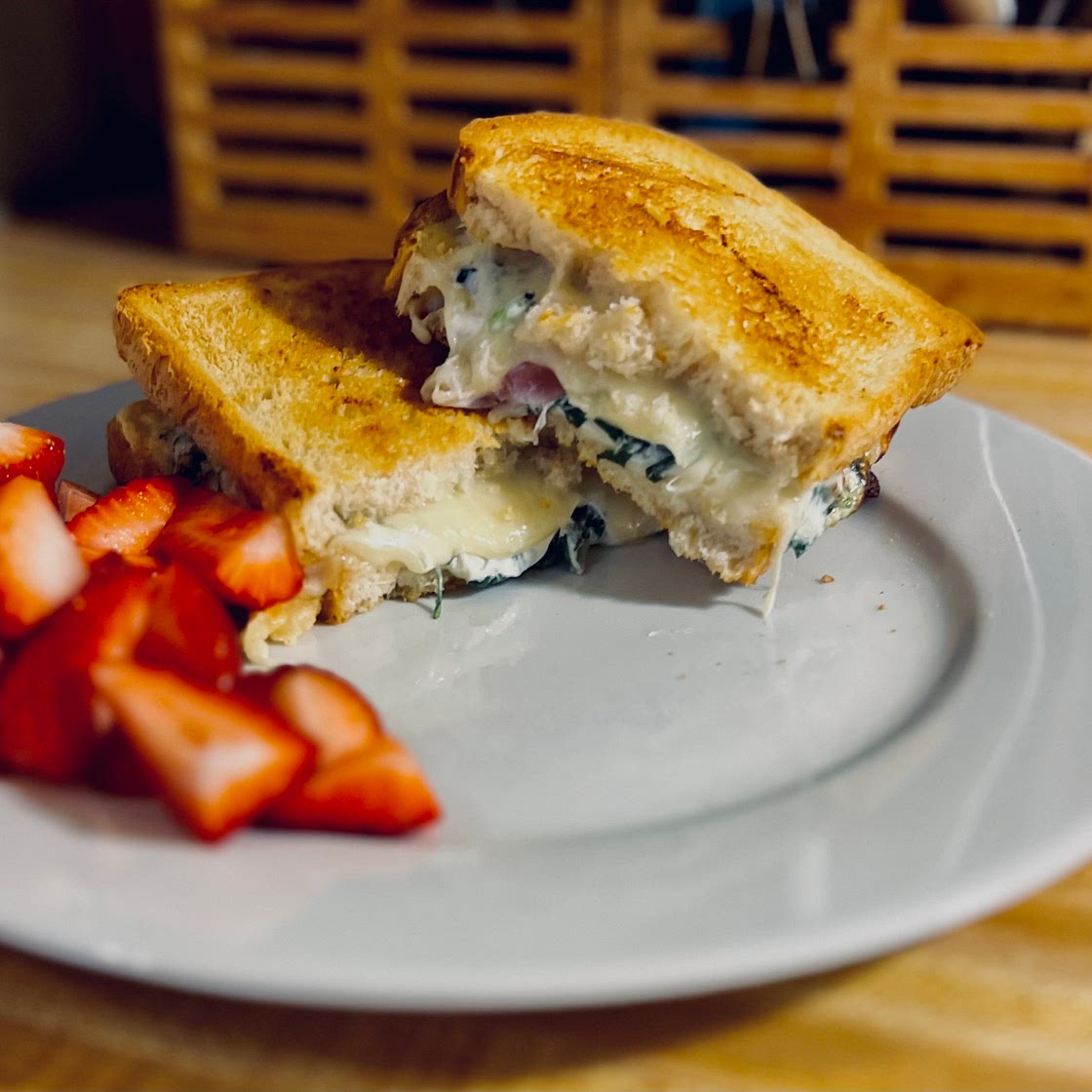 Spinach Dip Grilled Cheese 