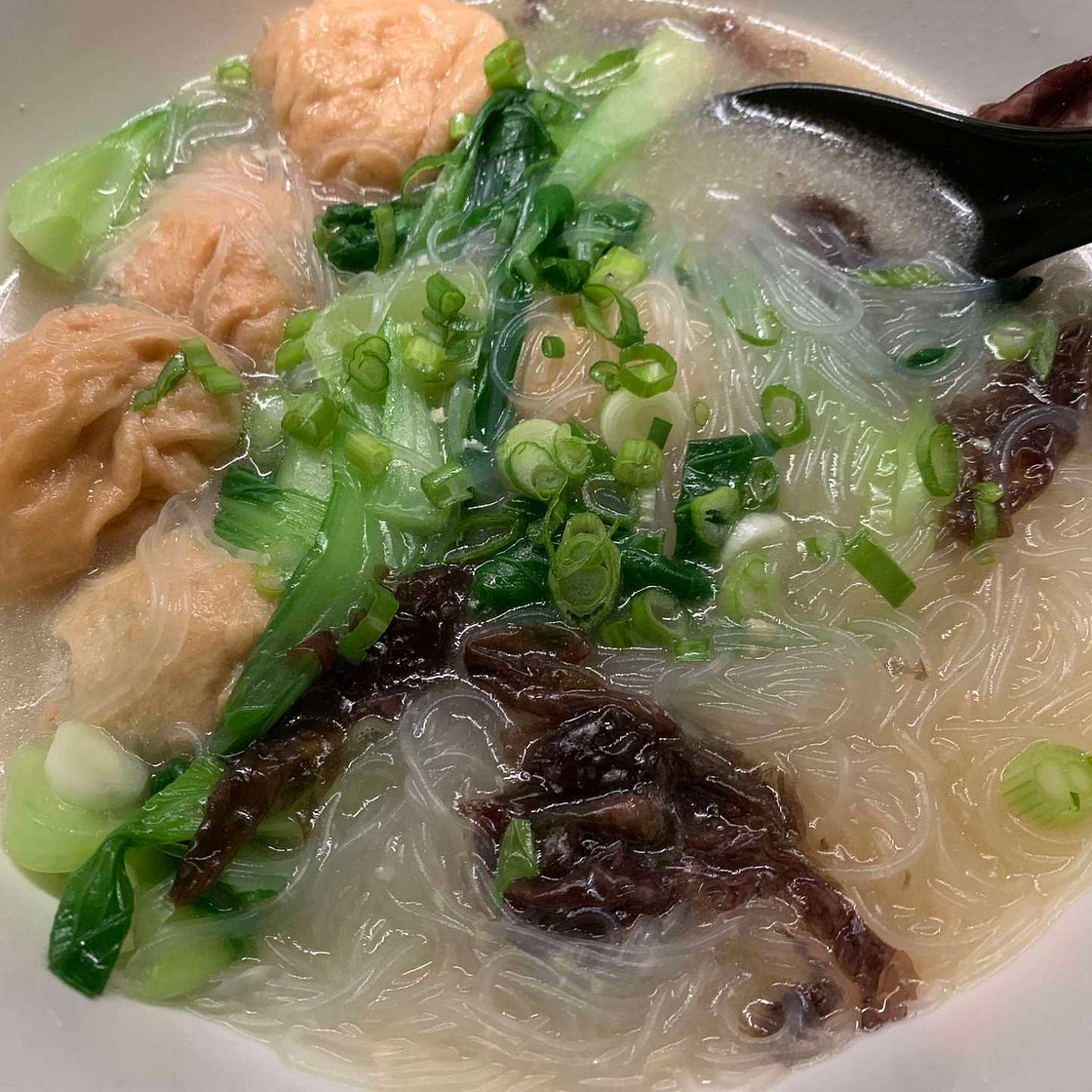 Stuffed gluten balls soup