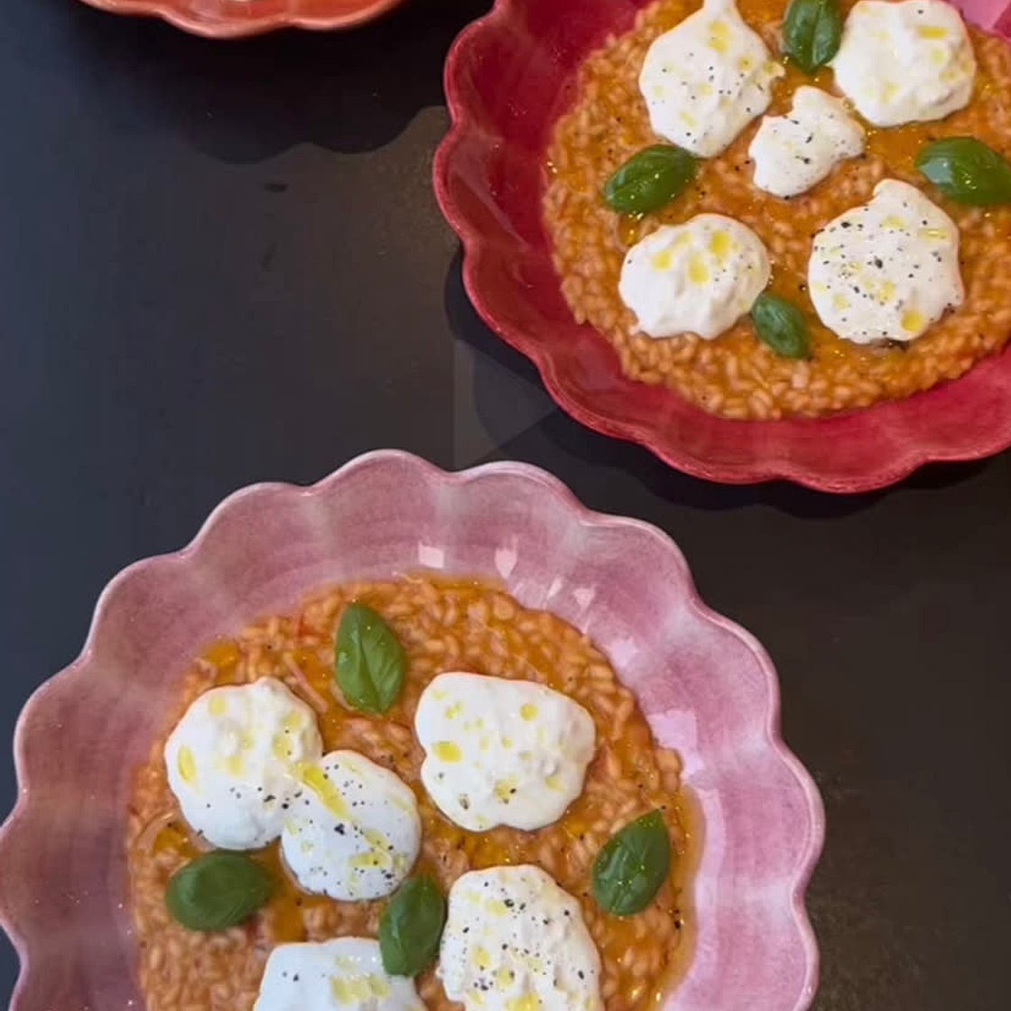 Creamy Tomato Risotto with Stracciatella