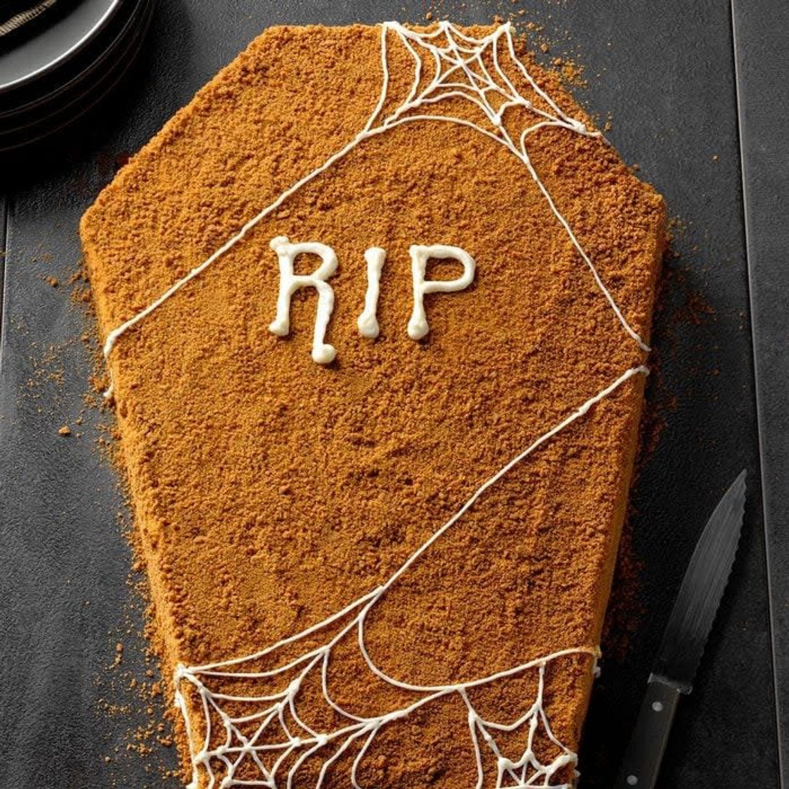 Coffin Pumpkin Cake