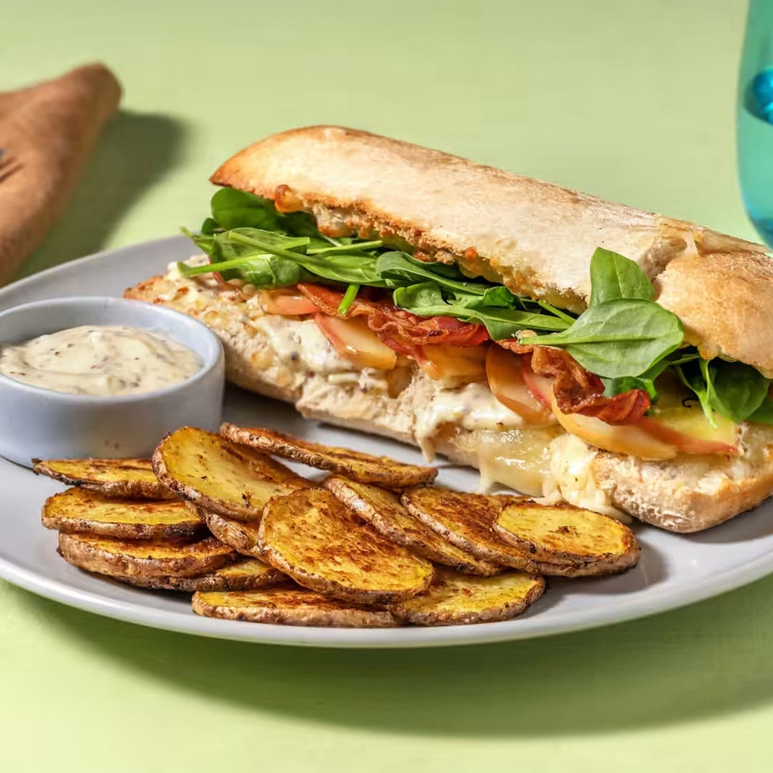 Bacon, Apple and Cheddar Melts with Honey-Mustard