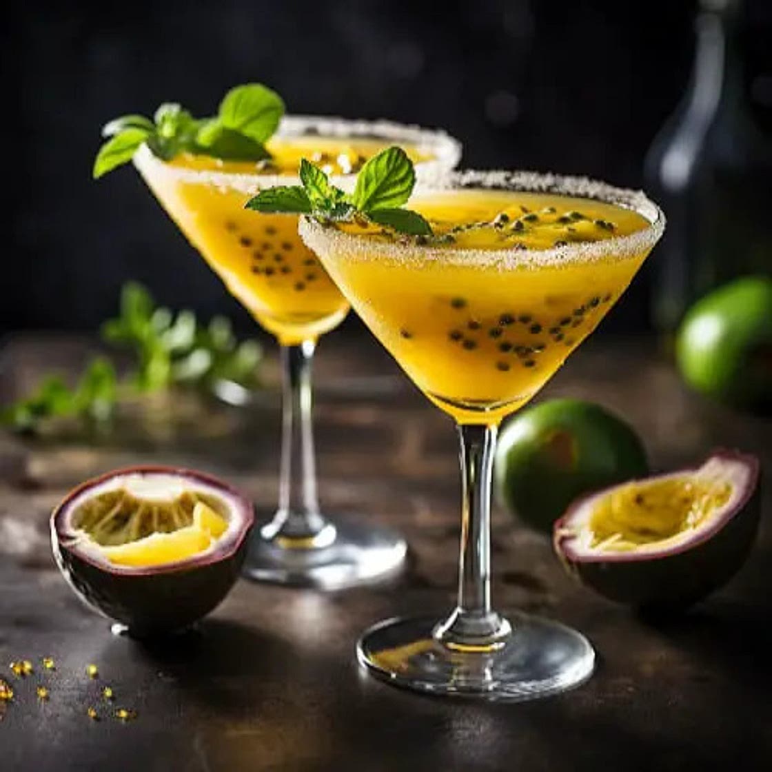 Passion Fruit Martini Mocktail