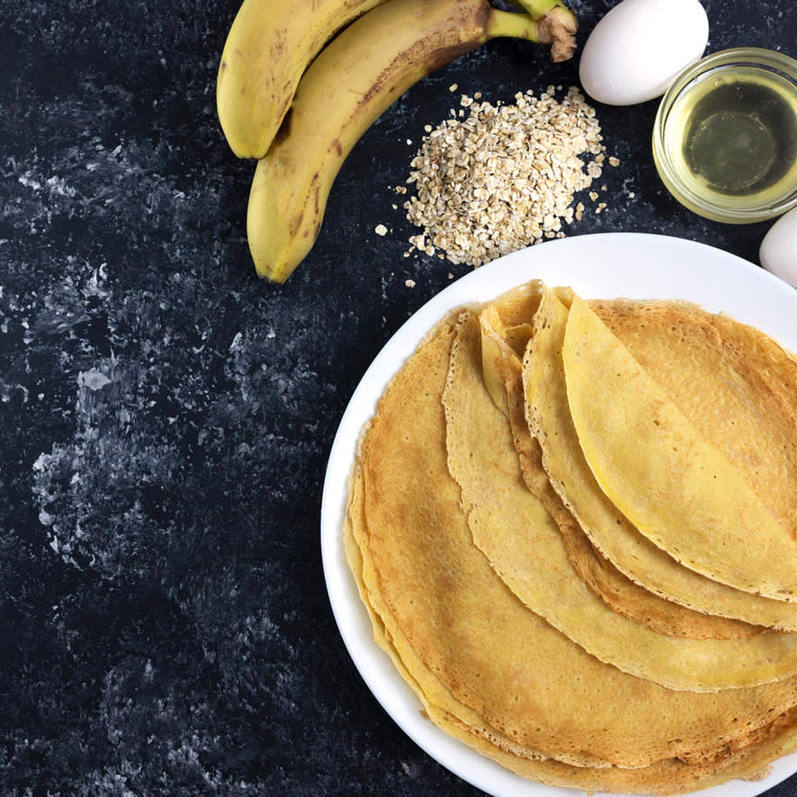 Banana protein pancakes