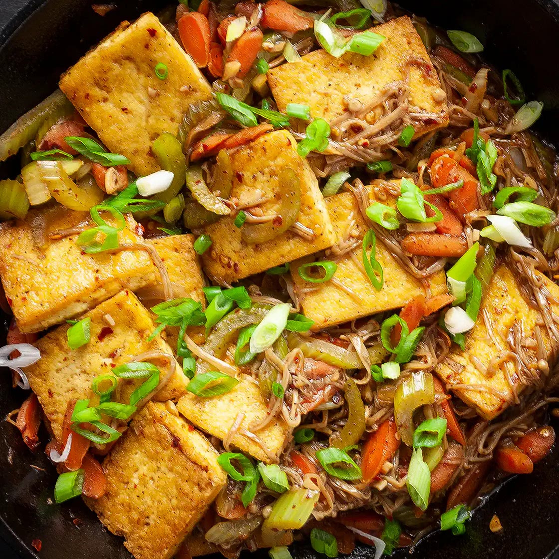 Chinese Stir-Fried Tofu with Vegetables