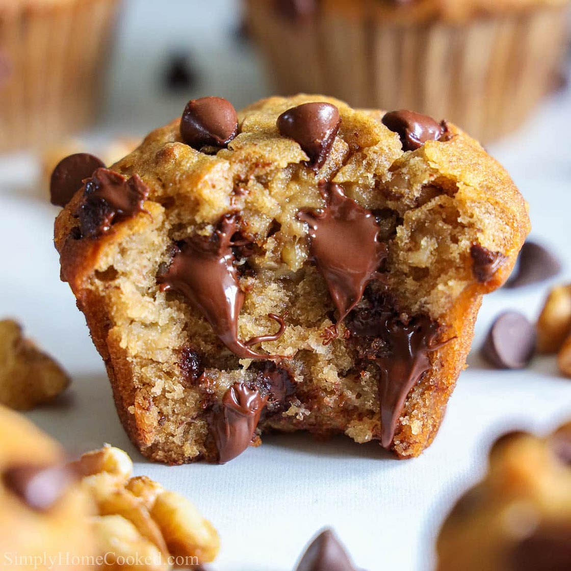 D'licious Best Banana Chocolate Chip Muffins
