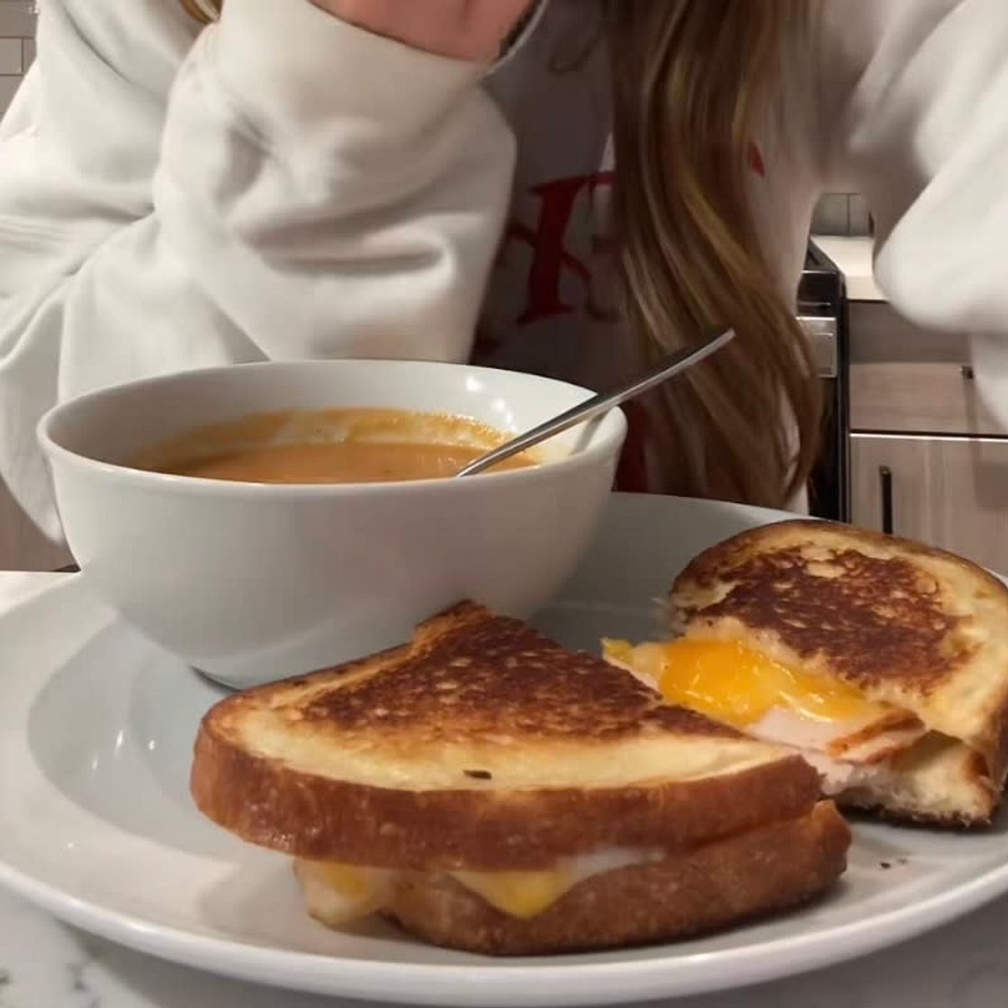 Tomato soup and Grilled Cheese