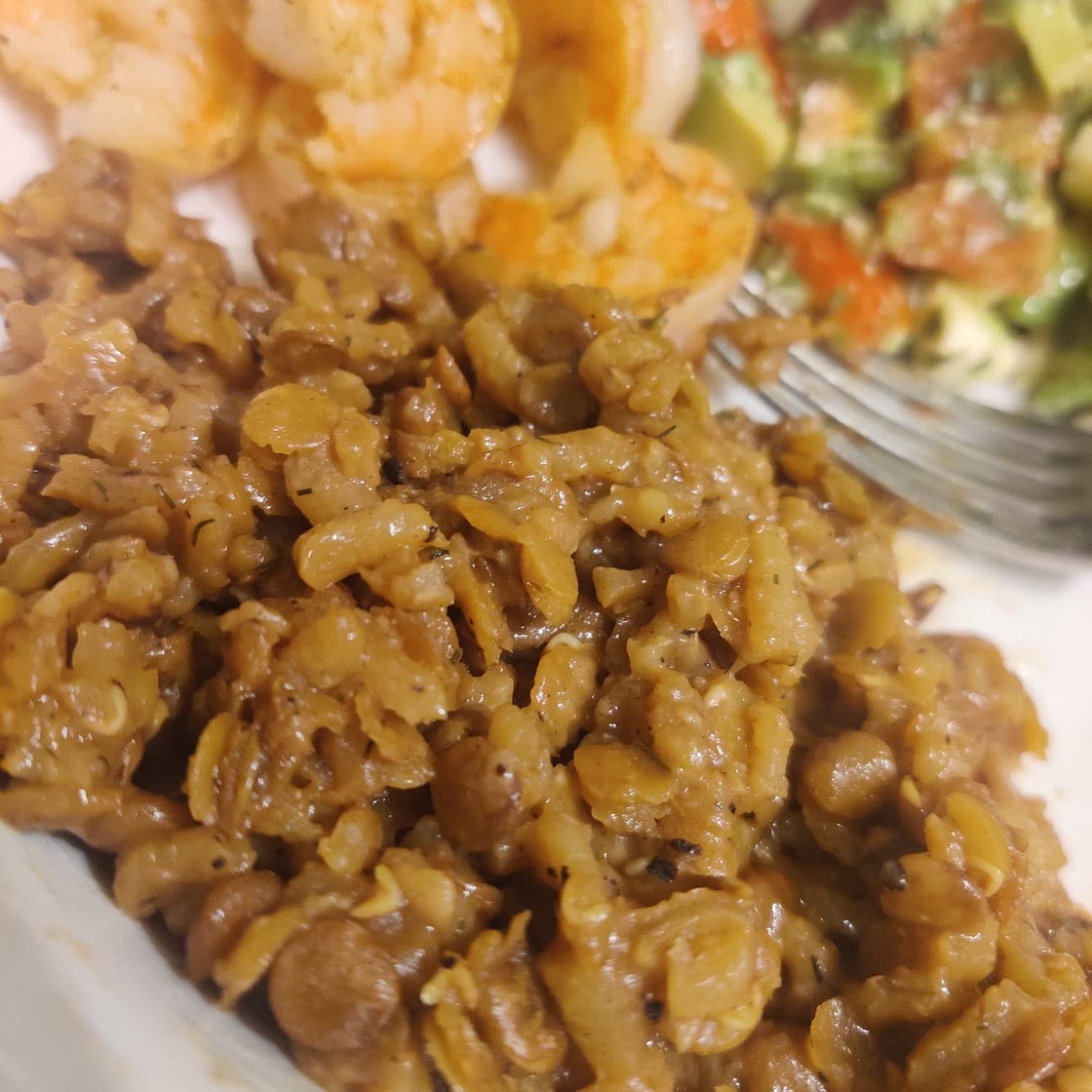 Summer High Protein Lemon Dill Lentil Risotto (vegan)