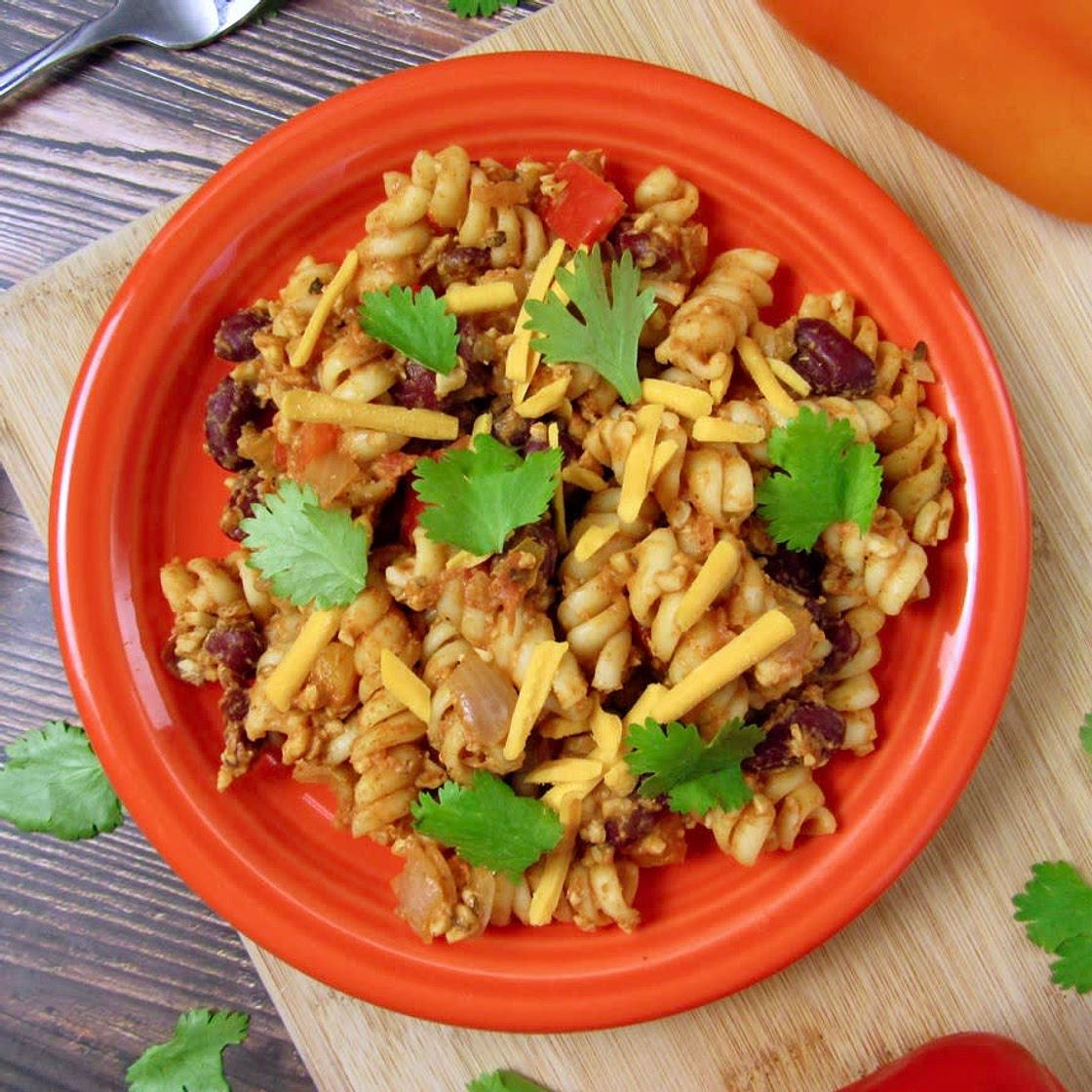 Creamy Vegan Taco Pasta