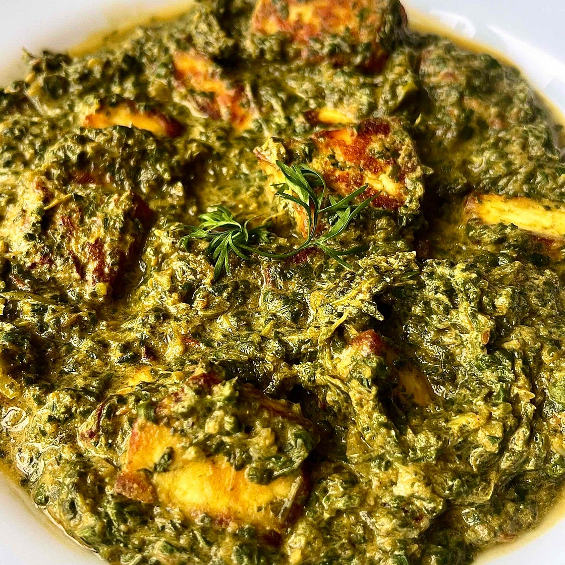 Saag Paneer -Spinach and Cheese 