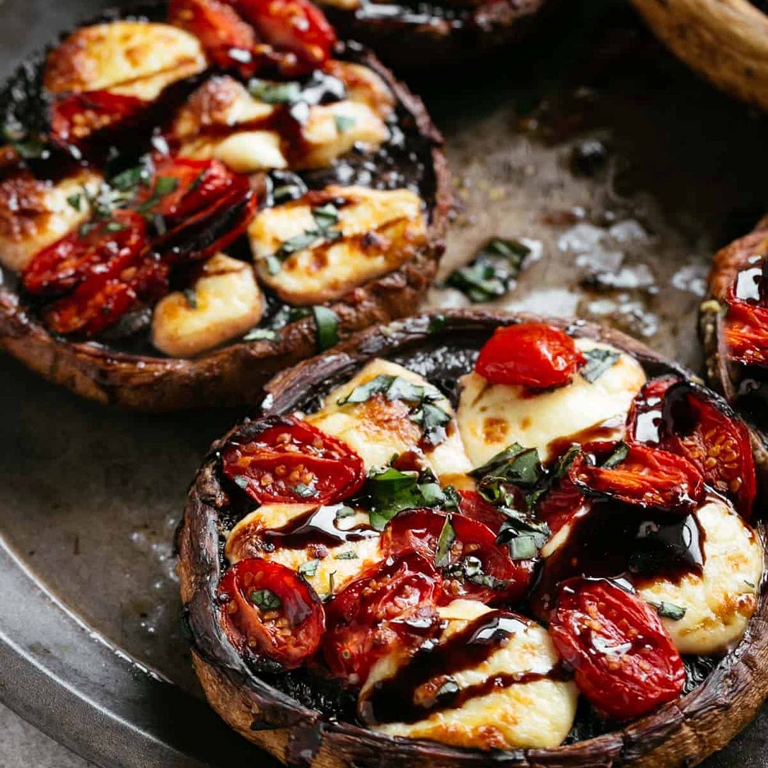 CAPRESE STUFFED PORTOBELLO MUSHROOMS