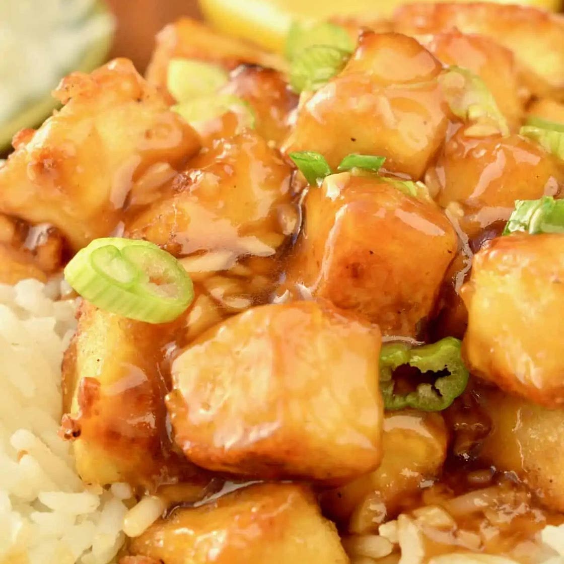 Lemon Tofu with rice