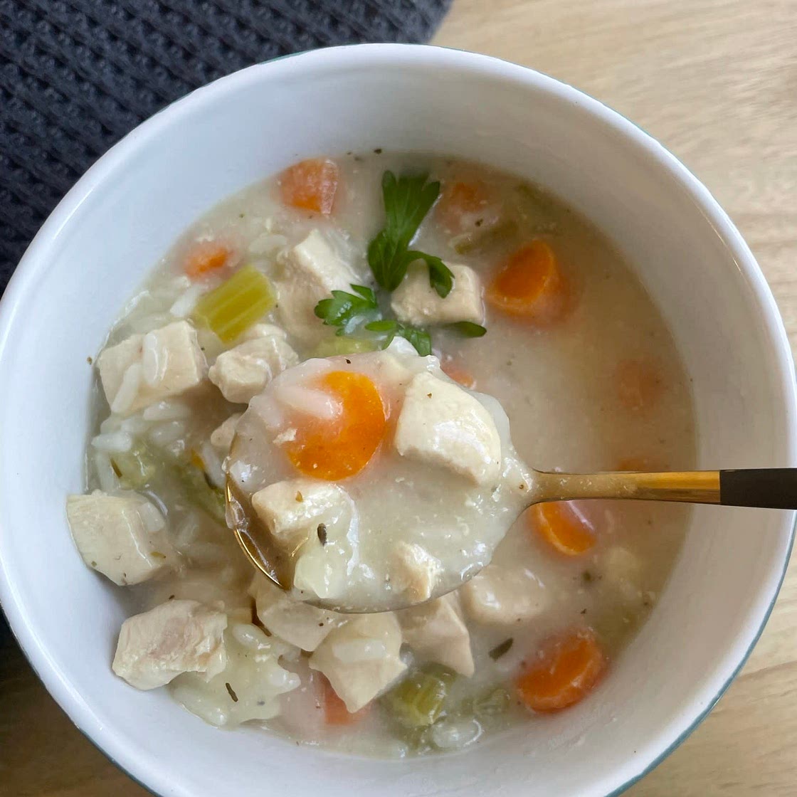 Cream of chicken rice soup