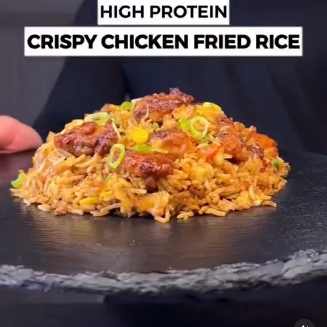 Crispy chicken fried rice