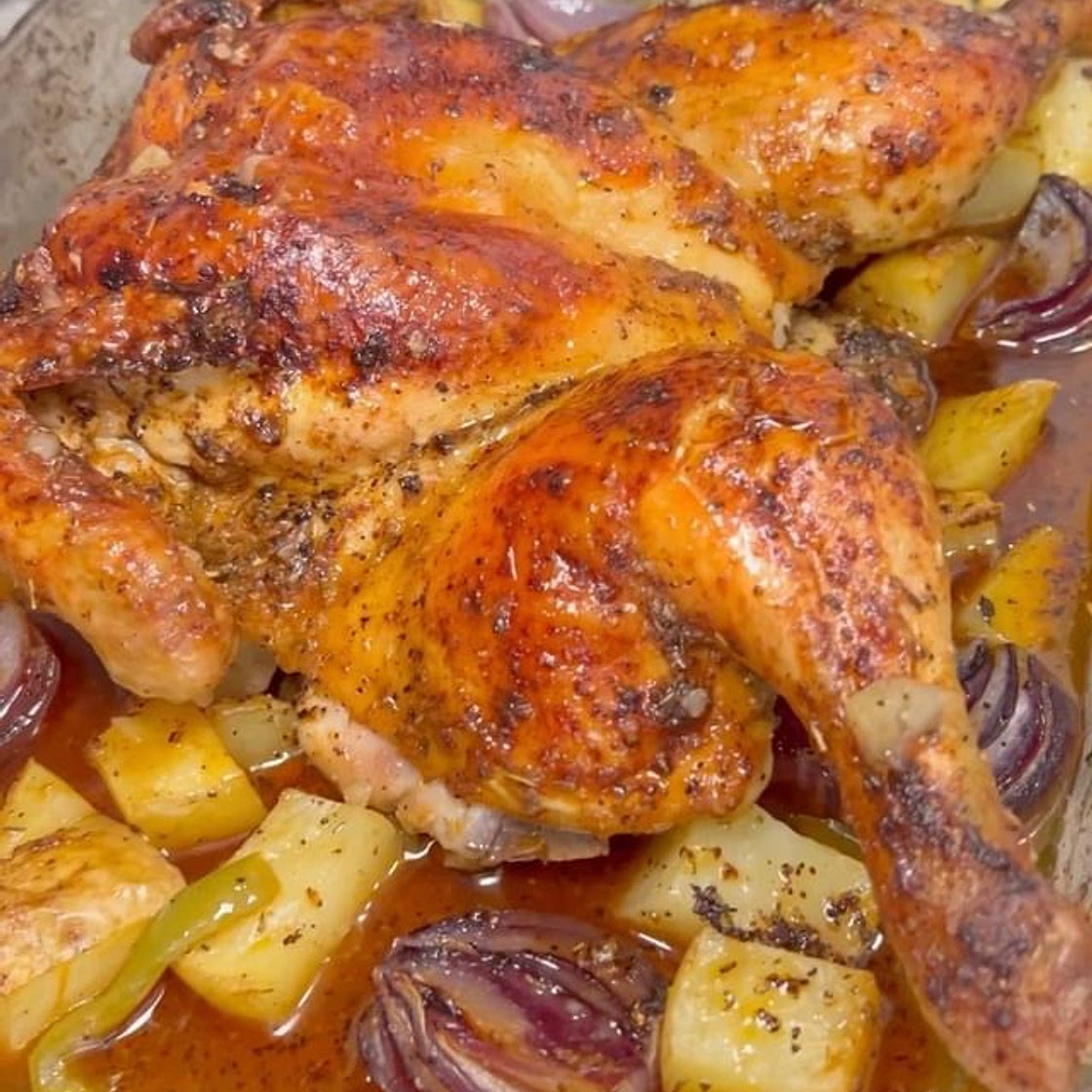 Pollo asado al horno