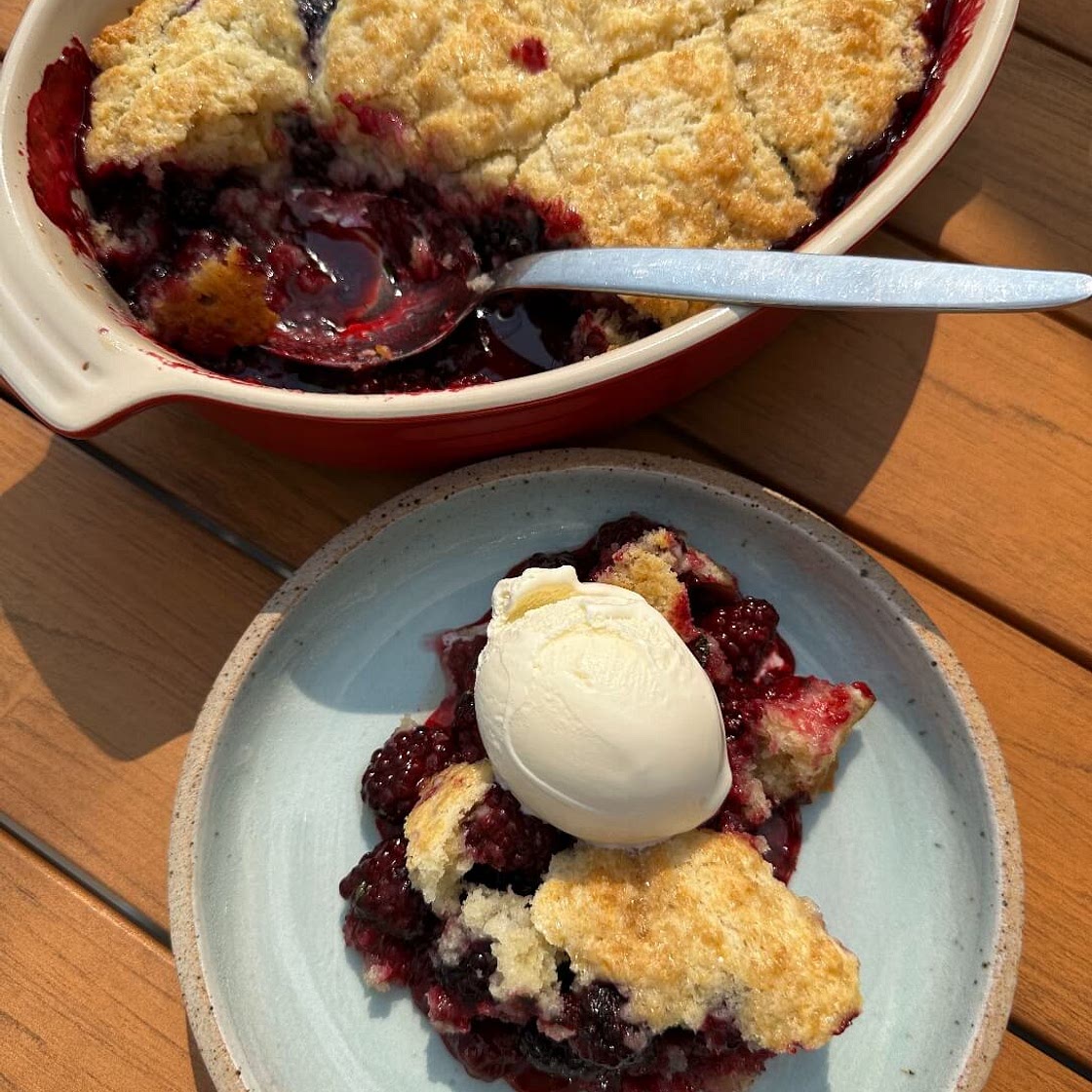 Blackberry Tarragon Cobbler