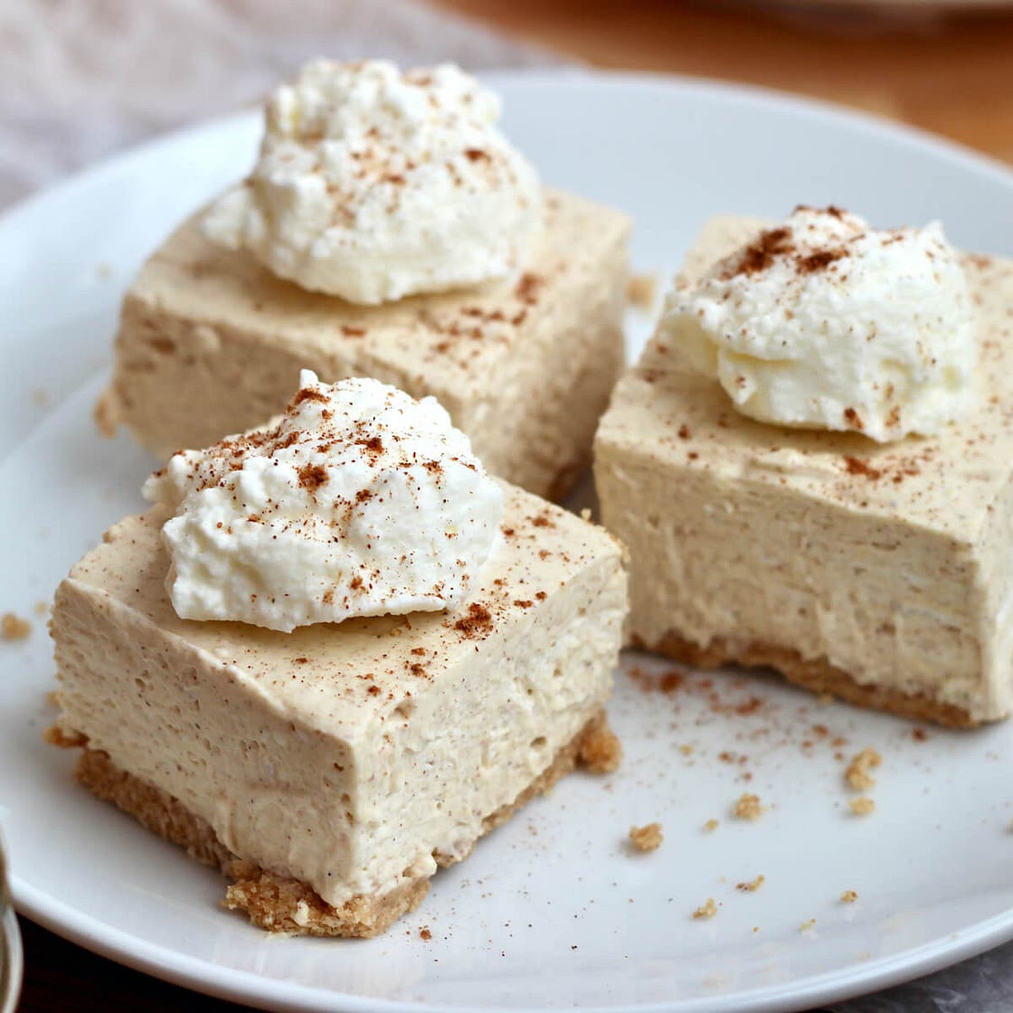 No Bake Pumpkin Cheesecake Bars