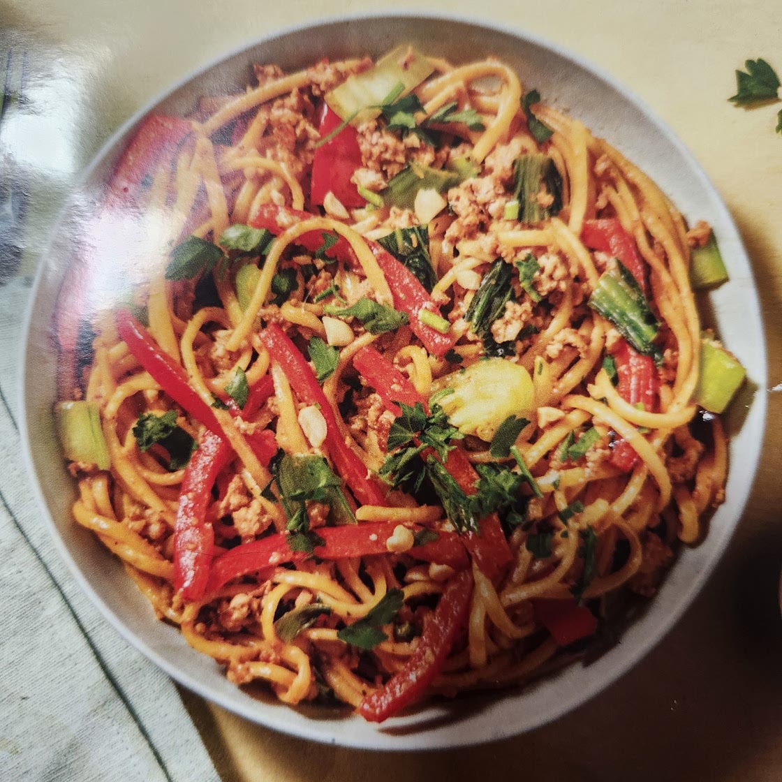 Tahini-Hoisin Pork Noodles