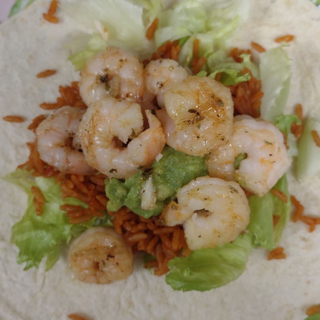 Shrimp Tostadas with Guacamole & Pico de Gallo
