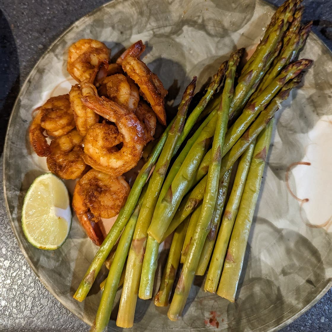 Blackened Shrimp and Asparagus Skillet (20 Minutes)