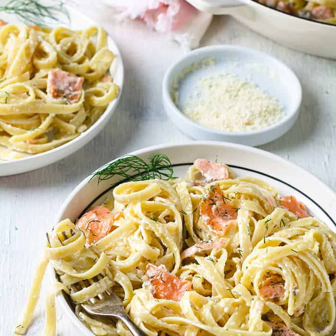 D'licious Salmon Fettuccini Alfredo