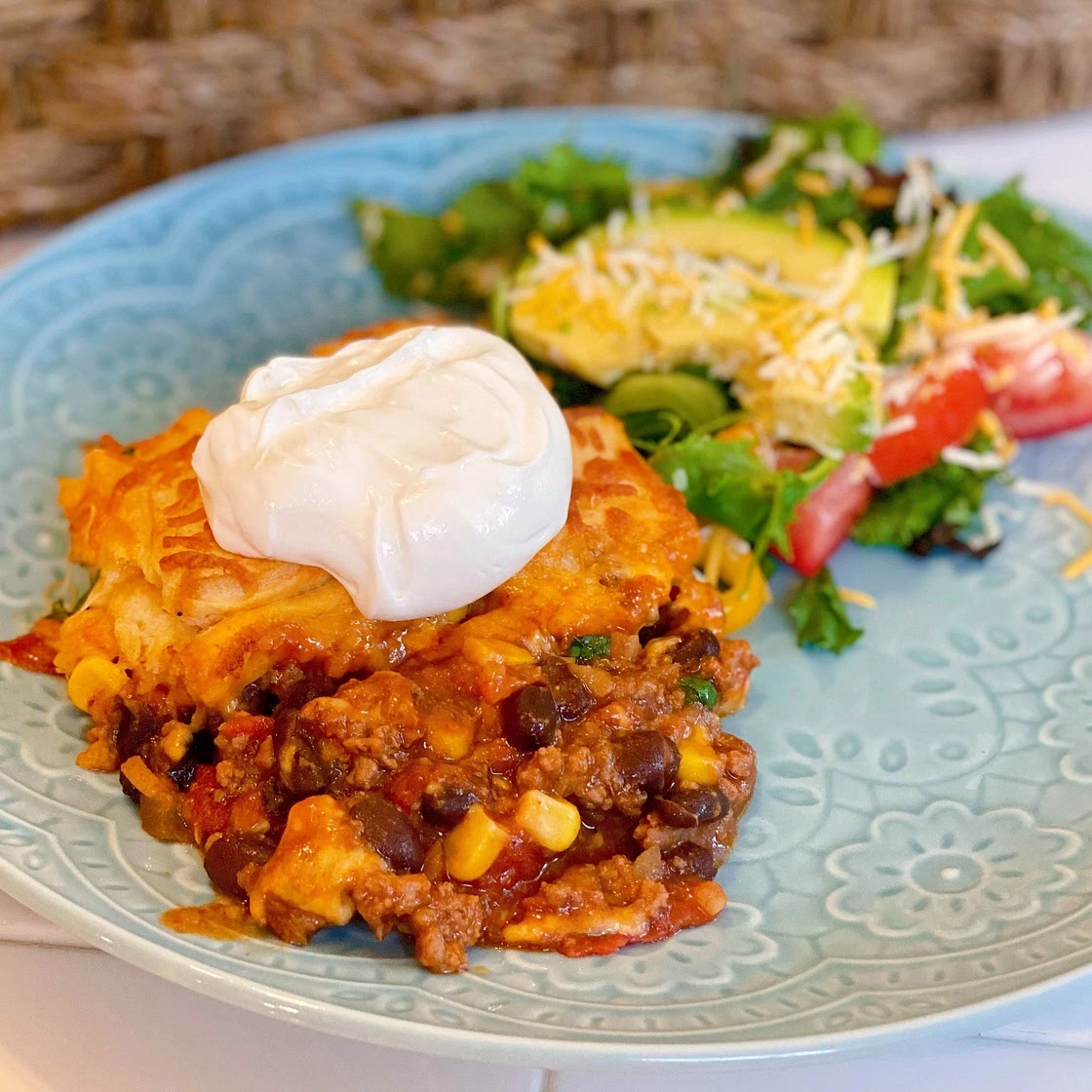 Cornbread Taco Chilli Bake