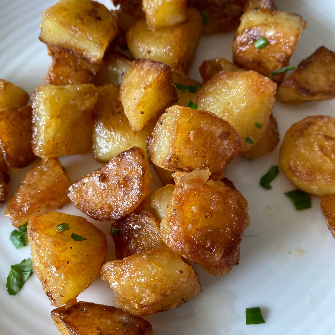 Crispy Honey Garlic Potatoes
