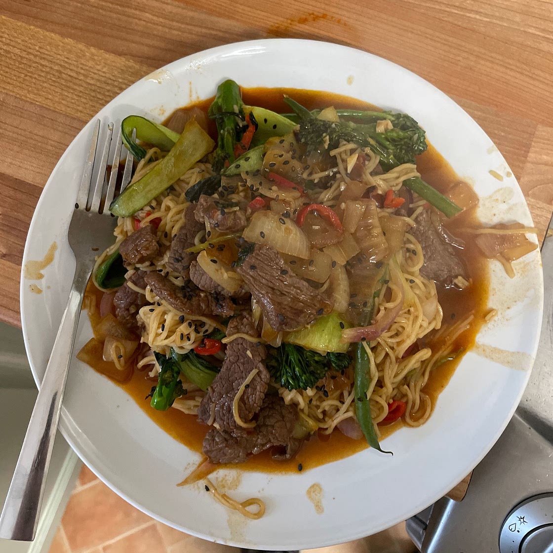 20 Minute Korean Beef Sesame Noodles