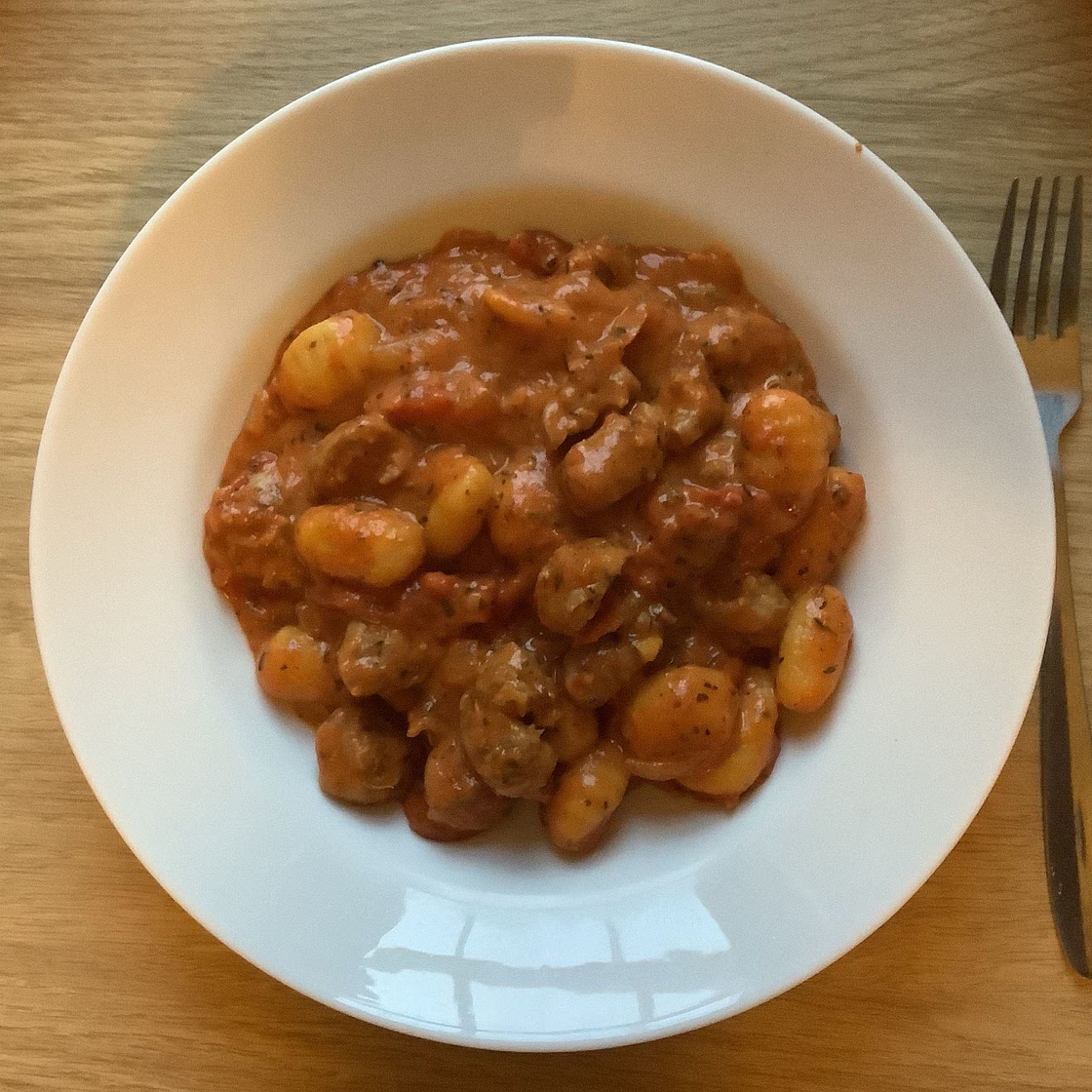 One Pan Creamy Gnocchi with Sausage