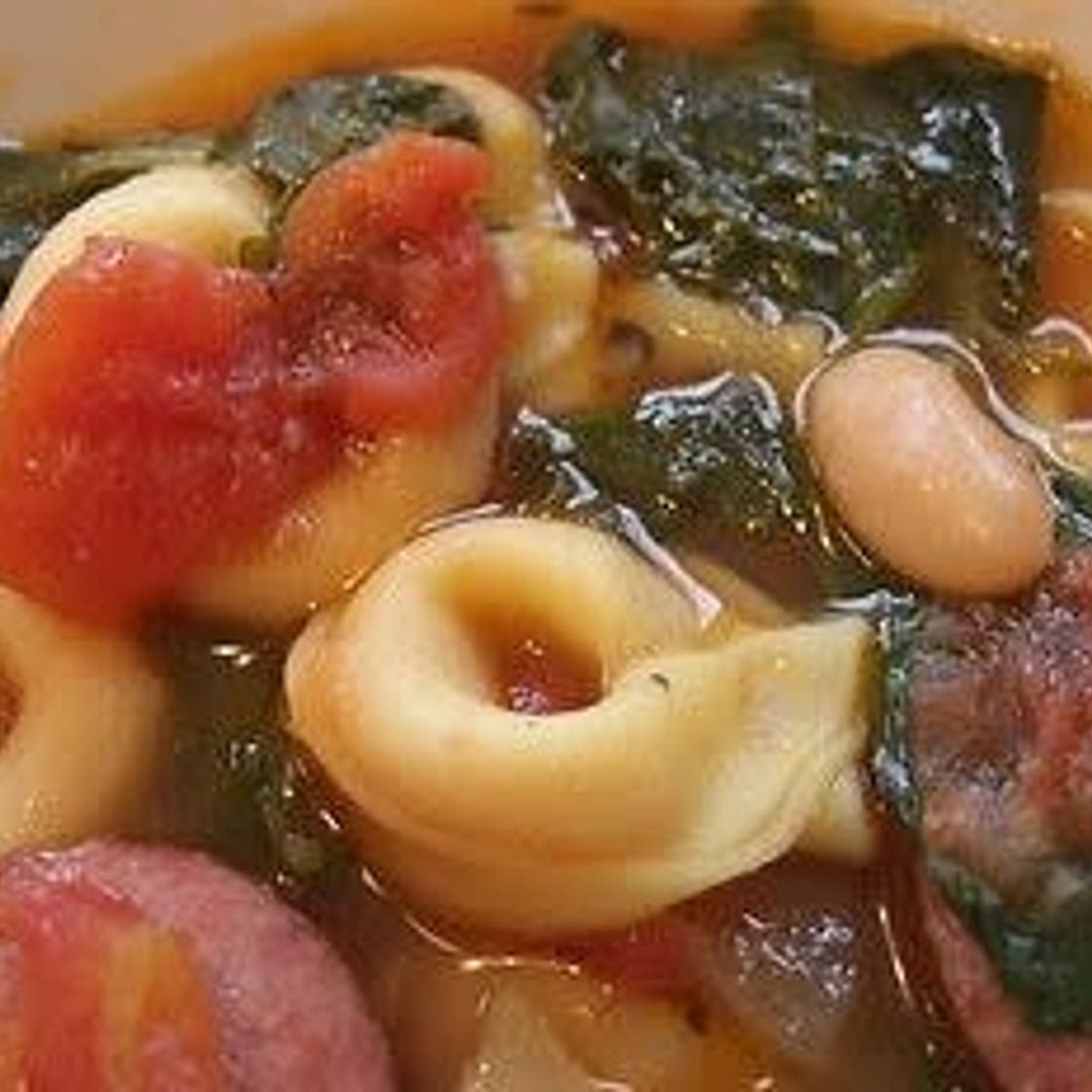 Soup Kielbasa with Cannellini Beans, Spinach and Tortellini FAVORITE