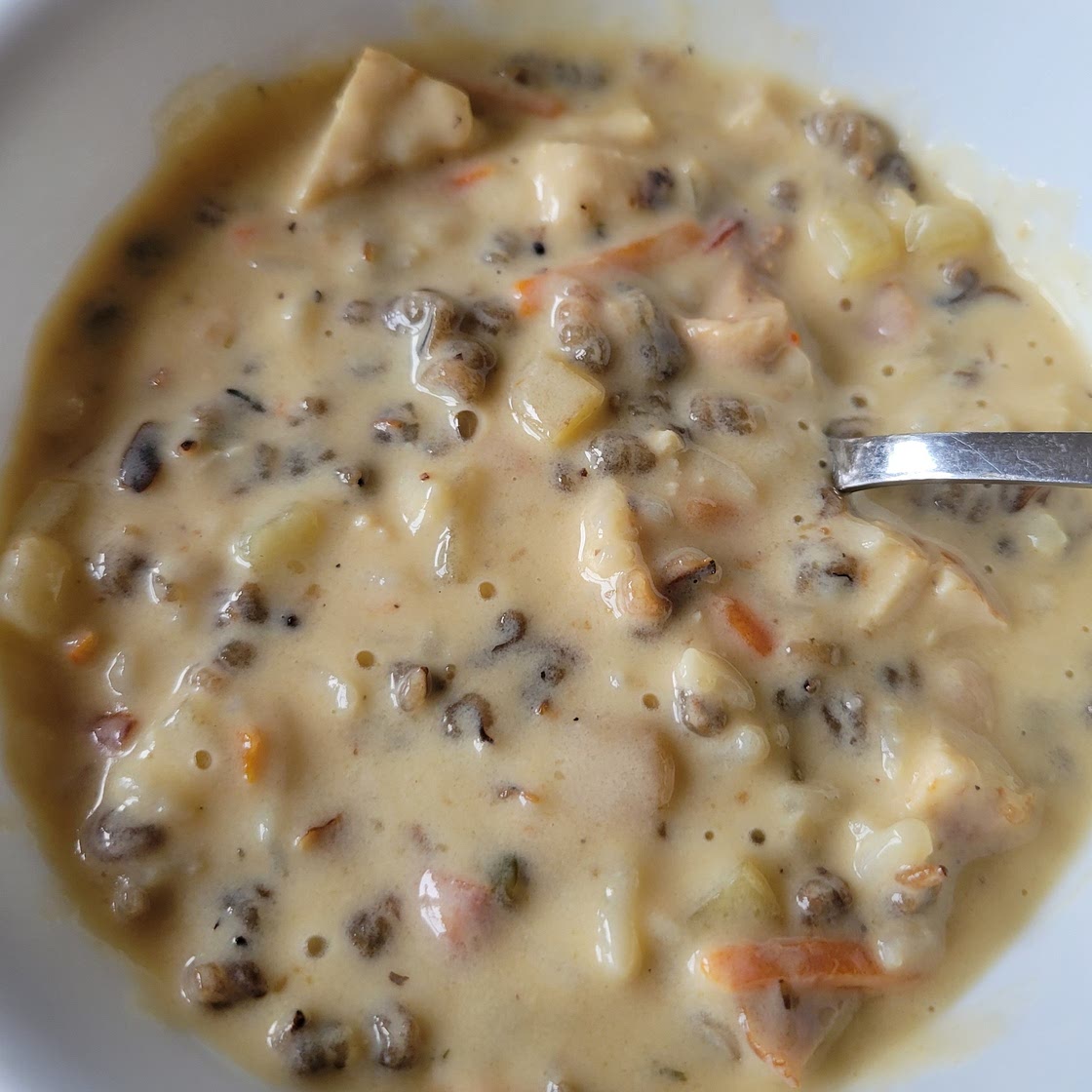 Cheesy Chicken Wild Rice Soup