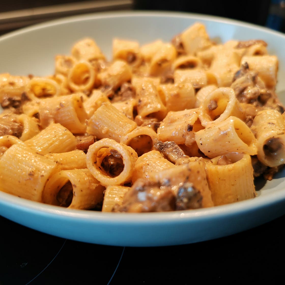 Pâtes carbonara végétariennes