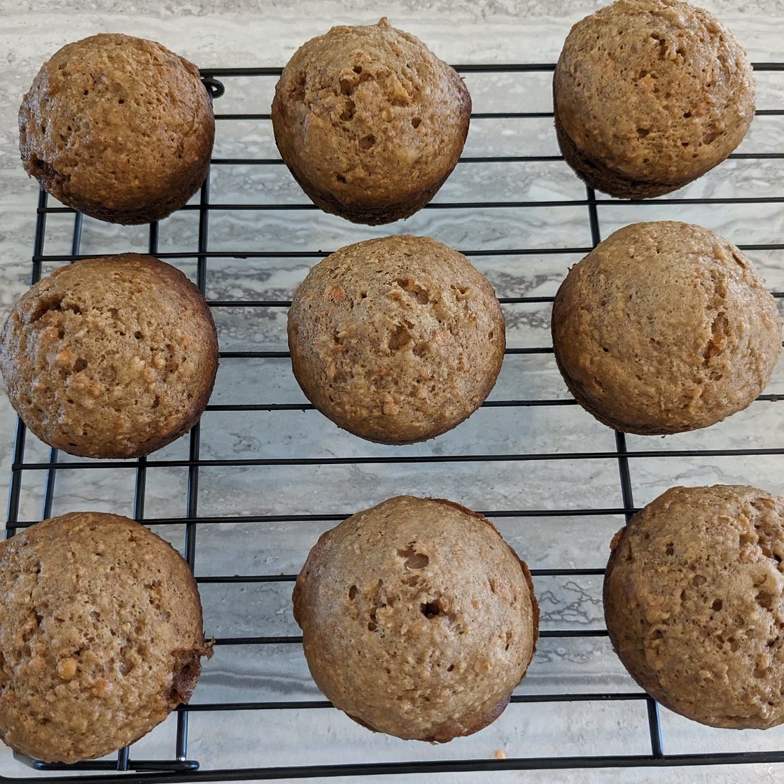 Apple lentil muffins
