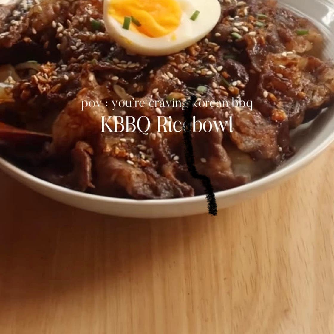 Korean bbq rice bowl