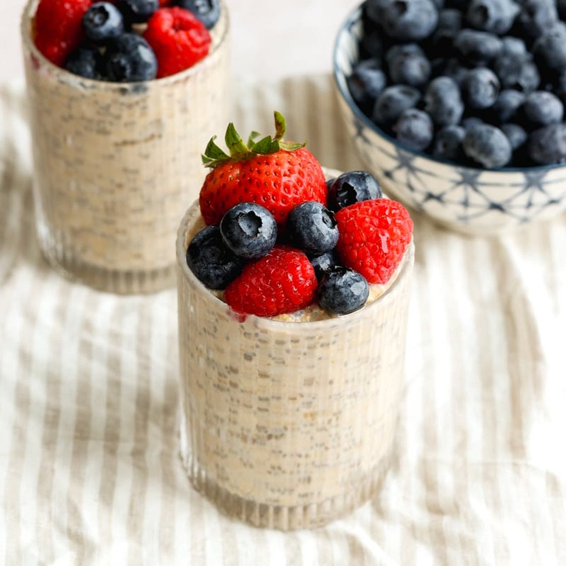 Healthy High Protein Overnight Oats (without Protein Powder)