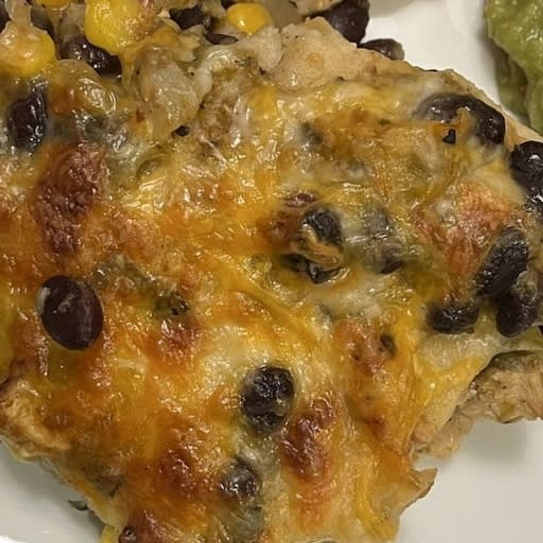 Verde Chicken Enchilada Casserole