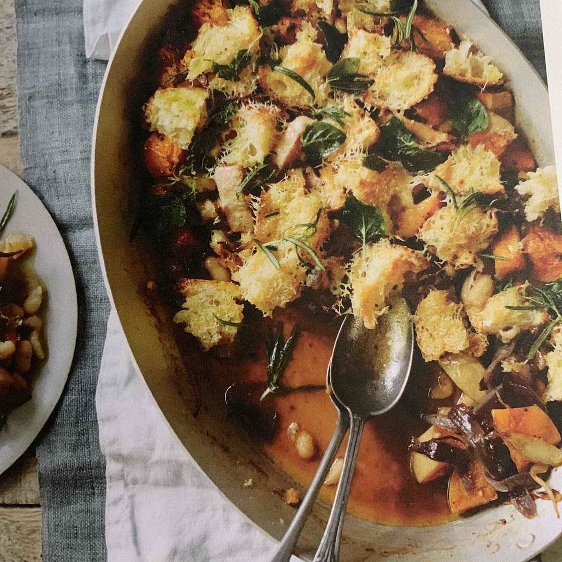 Butternut and cannellini gratin