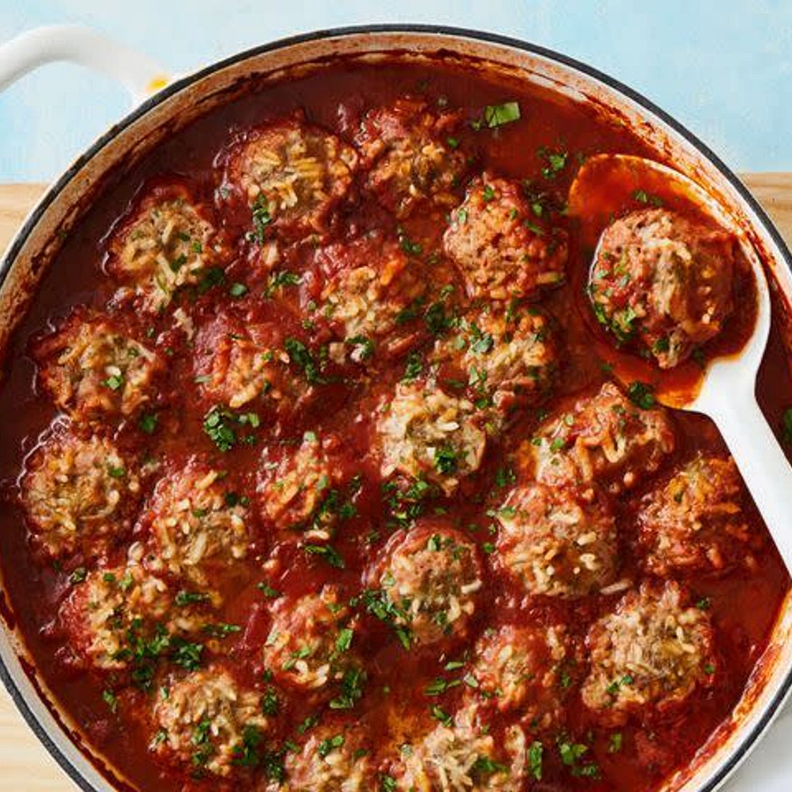 Mum's porcupine meatballs