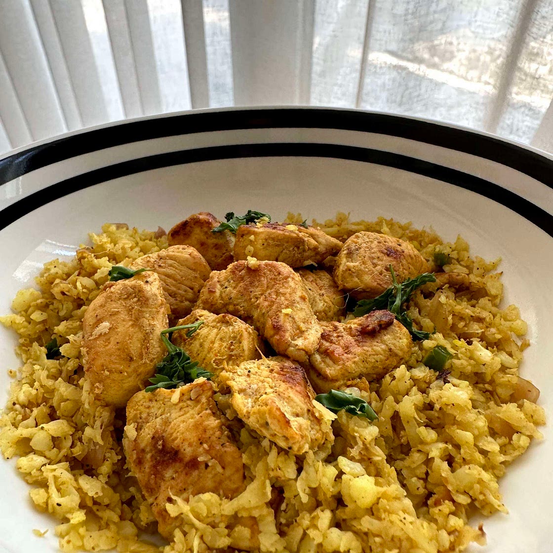 Cauliflower Rice Chicken Biryani