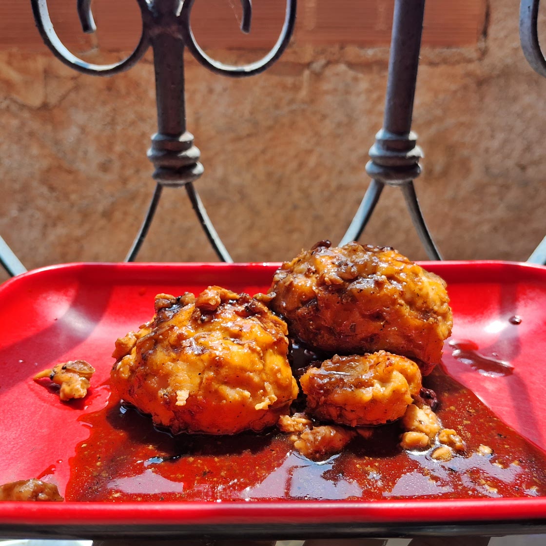 No Fry Chinese Orange Chicken Meatballs