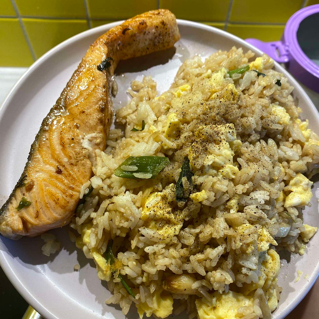Crispy Salmon & Fried Rice