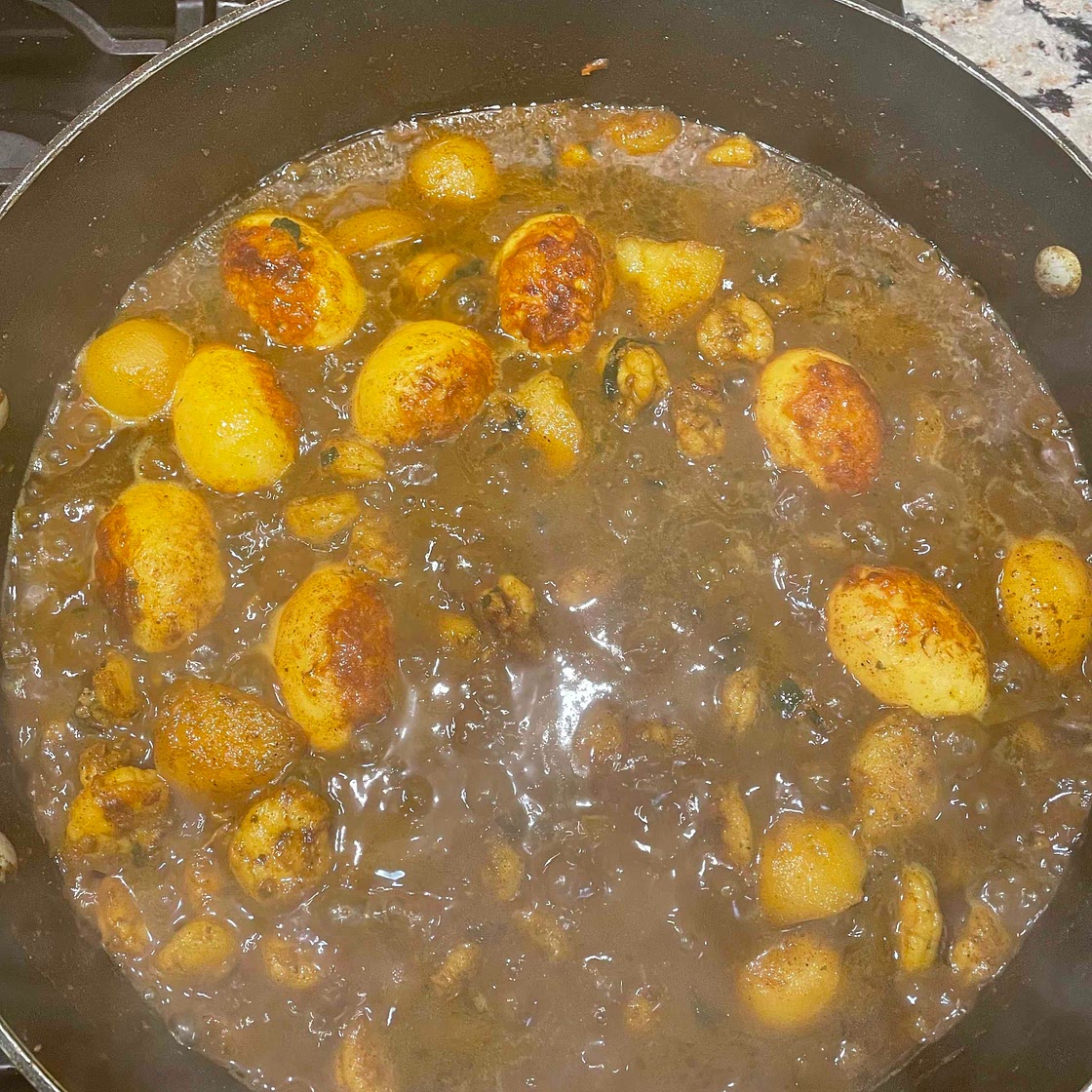 Shrimp Curry with Eggs & Potatoes