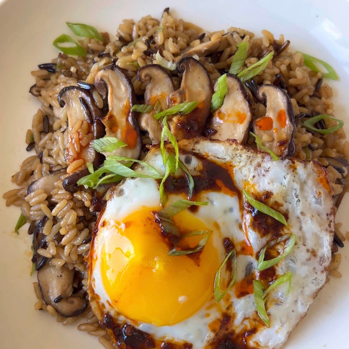 Shiitake mushroom fried rice 