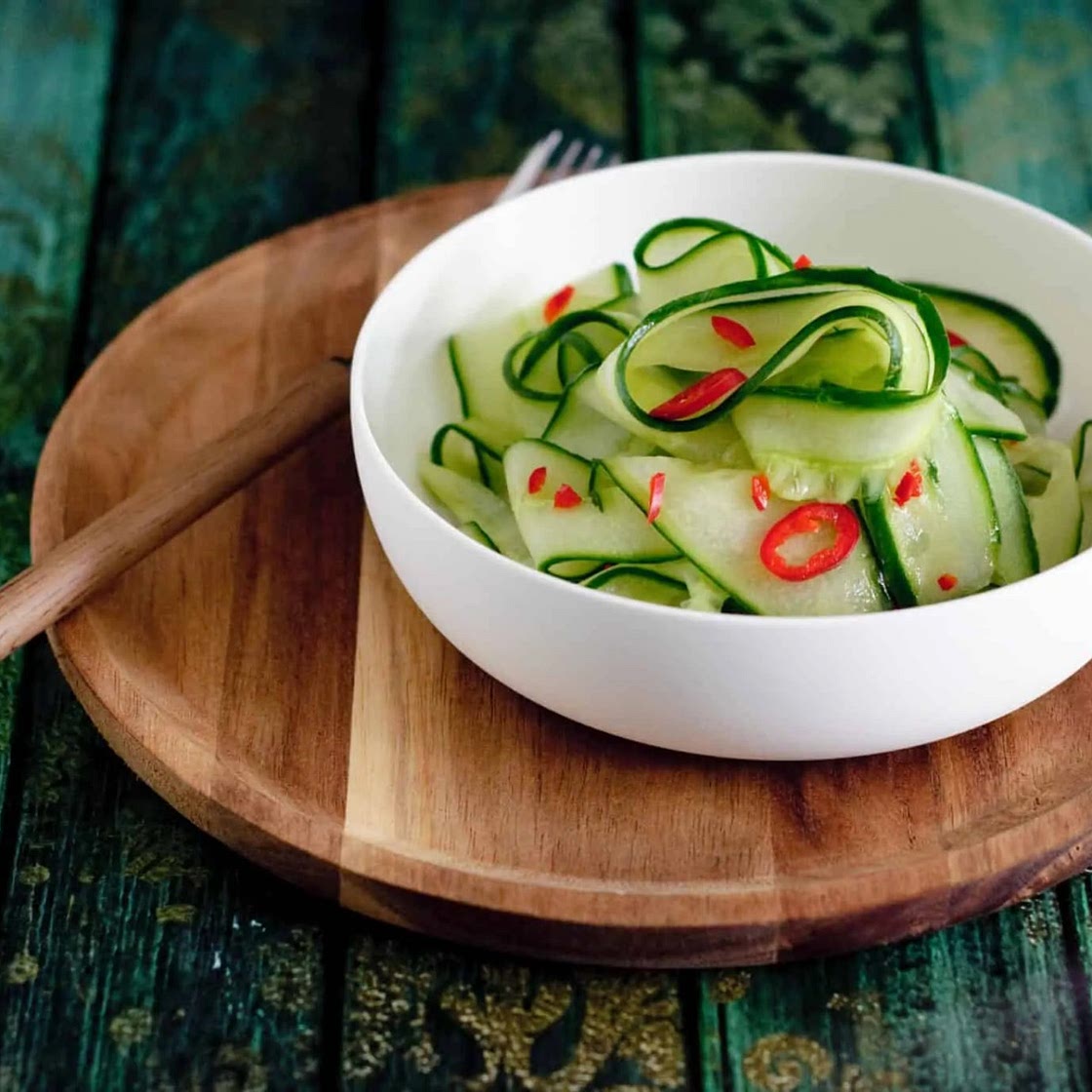 Sweet and sour cucumber salad