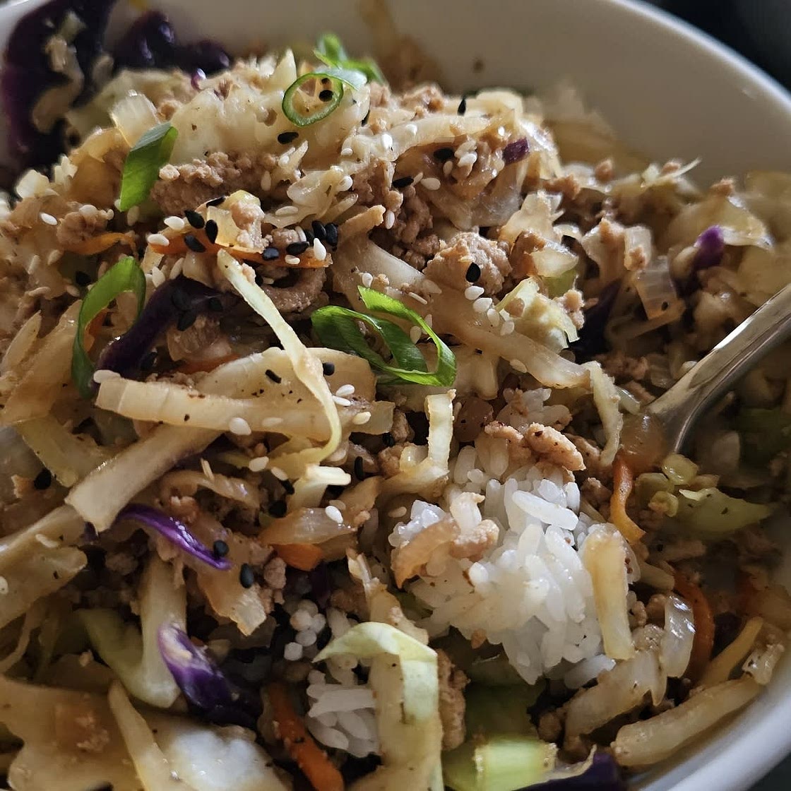 Chicken Egg Roll in a Bowl