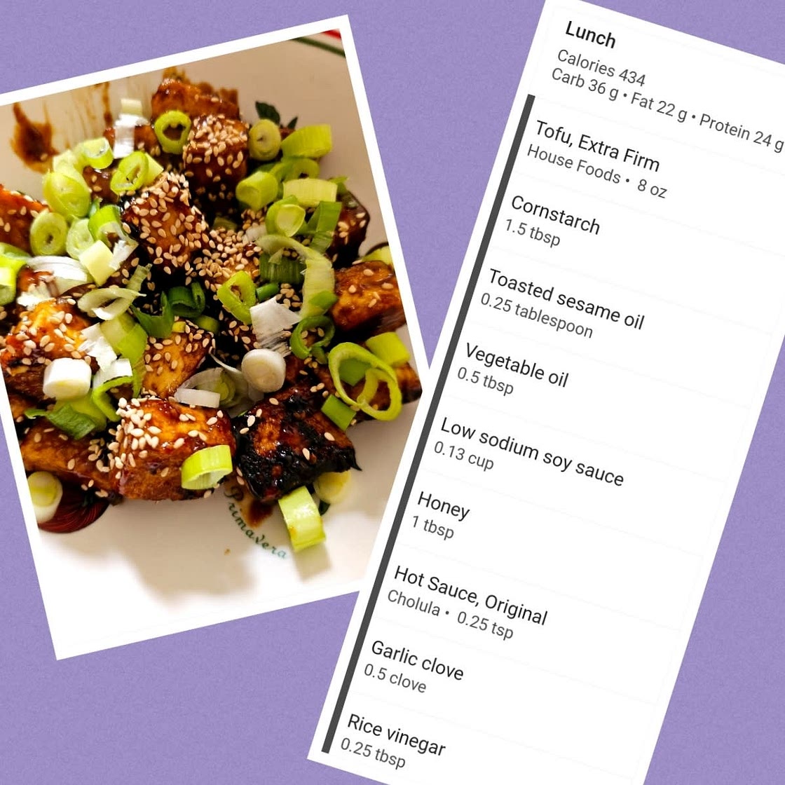 Pan-Fried Sesame Garlic Tofu