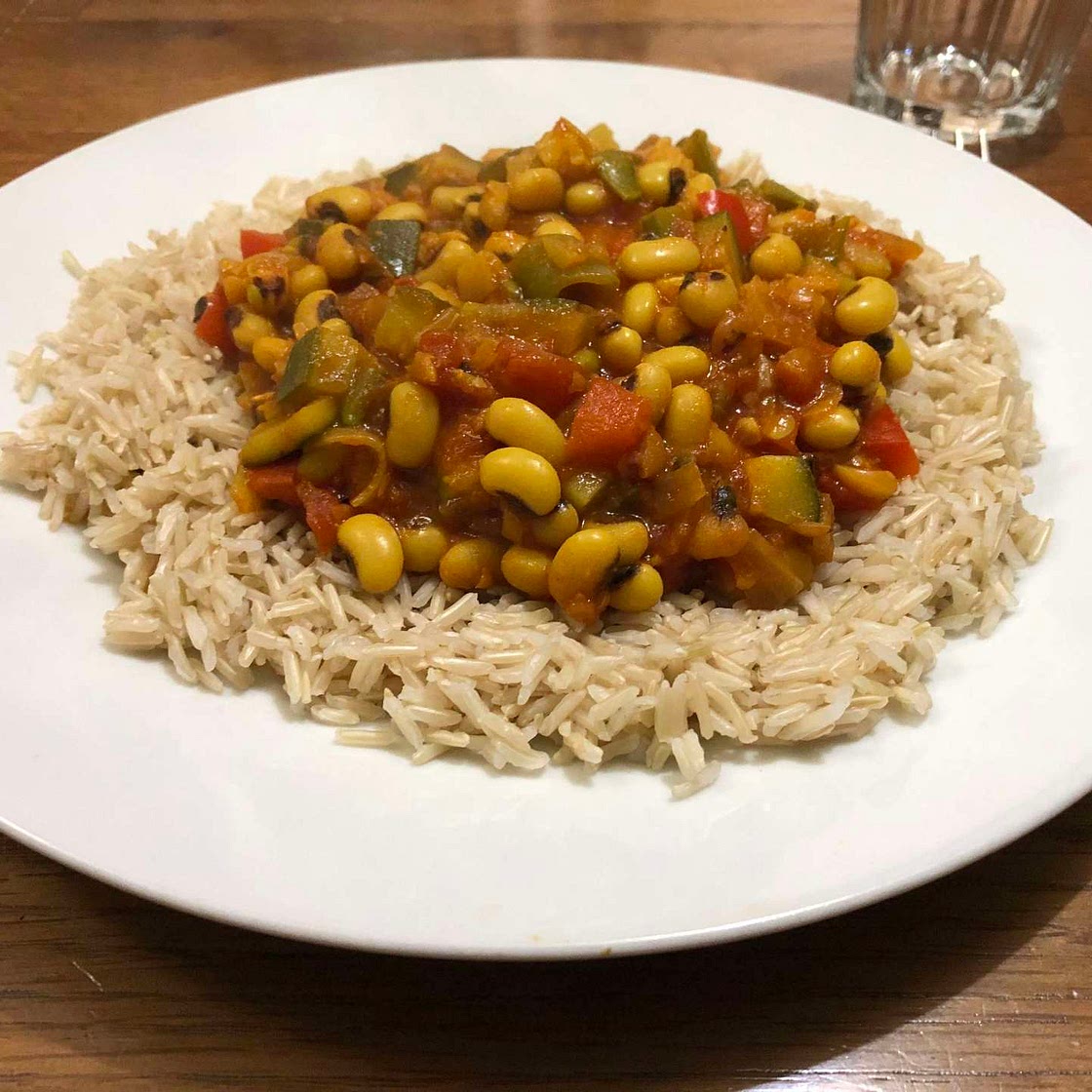 Black-eye bean stew